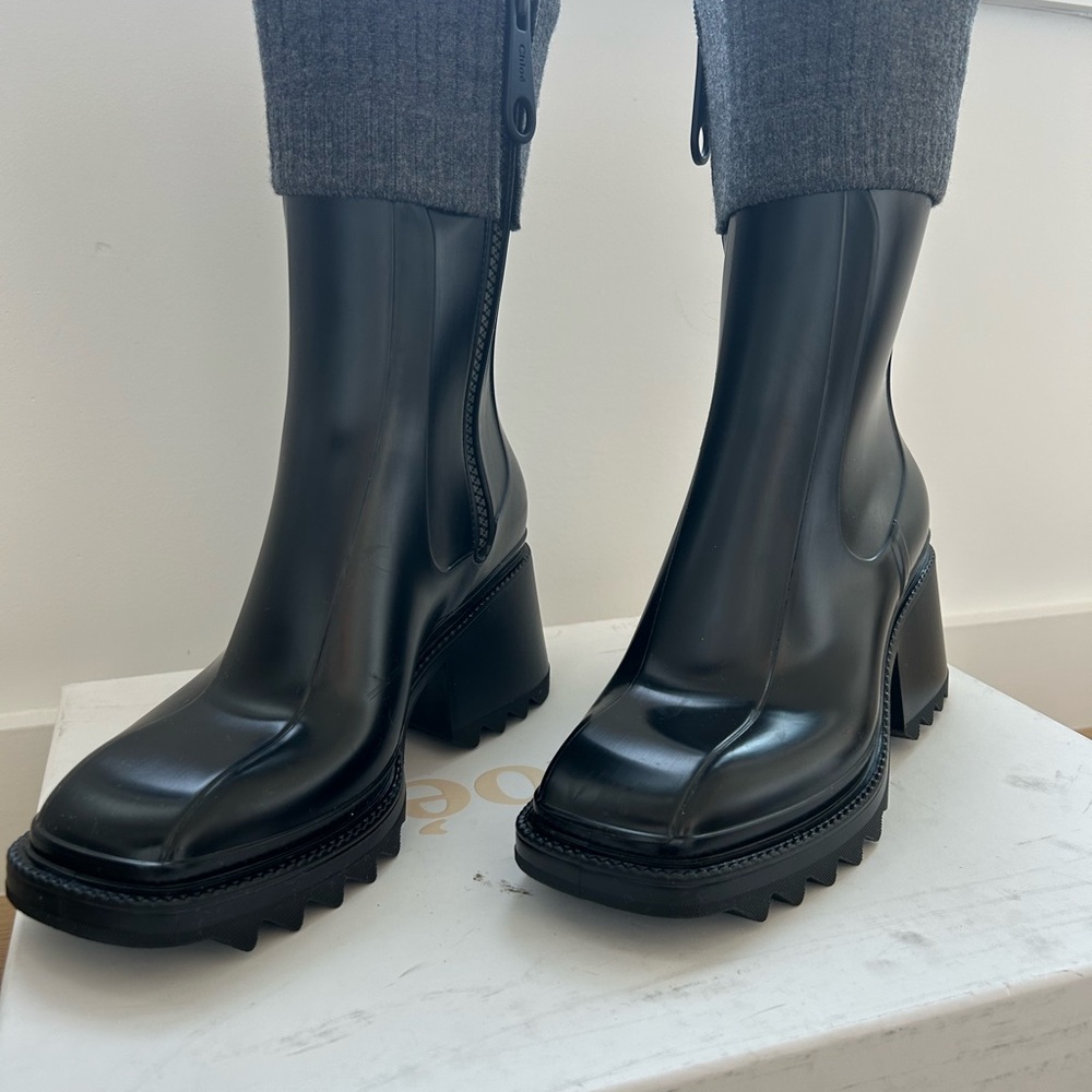 Chloé Betty Sock Heeled Rain Boots